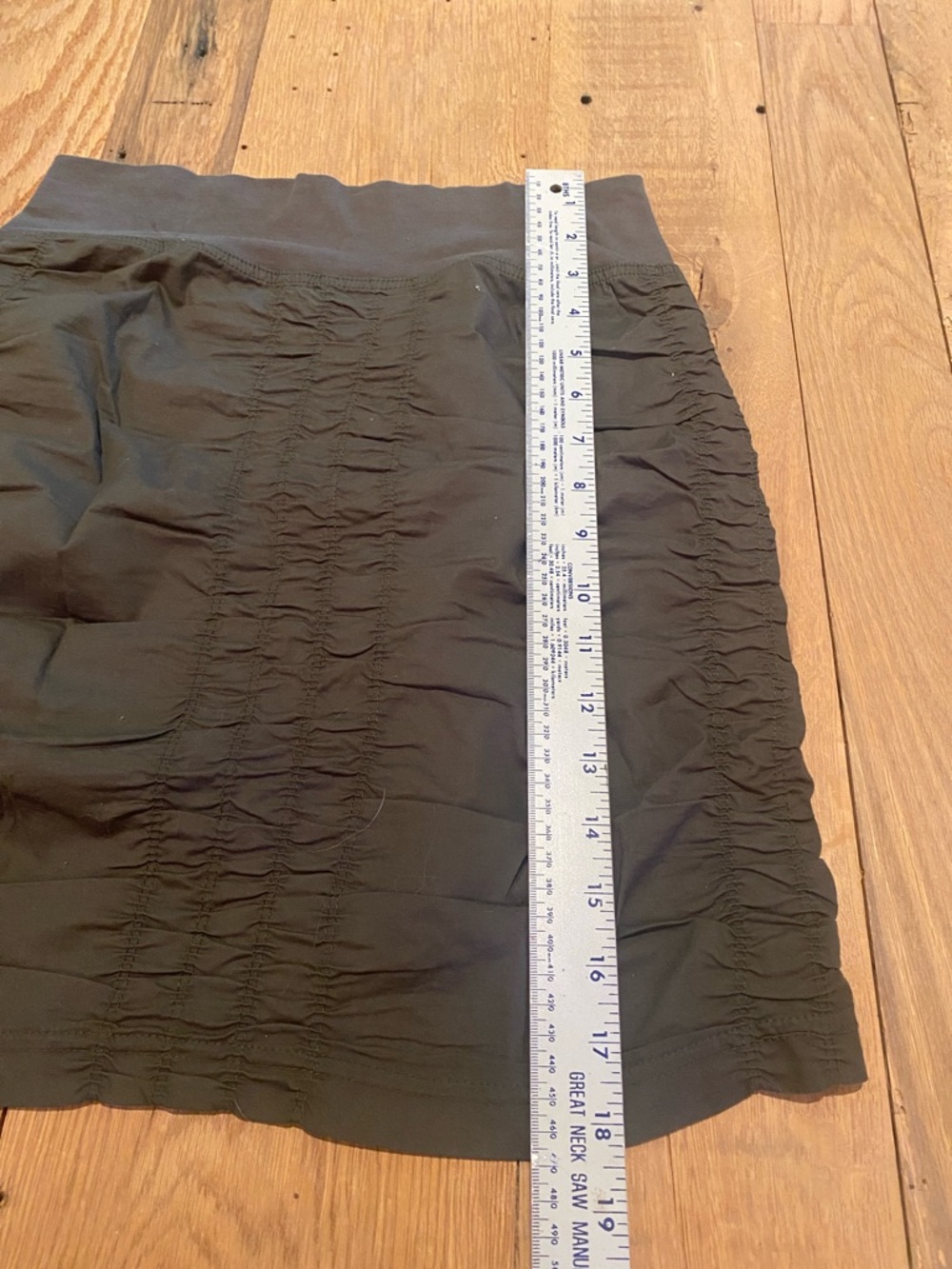 XCVI Wearables Core The Trace Ruched Skirt Olive Size XS - Picture 6 of 9
